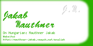 jakab mauthner business card